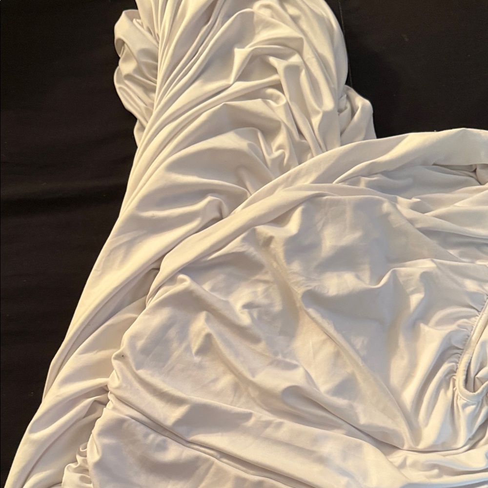 Elegant One Shoulder White Dress